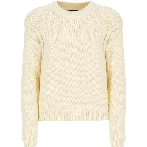 Beiger Baumwollpullover mit Gewebtem Muster , Damen, Größe: L - A.P.C. - Modalova