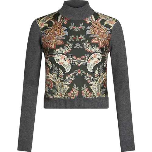 Green Floral Paisley Sweater , female, Sizes: 2XS, XS - ETRO - Modalova