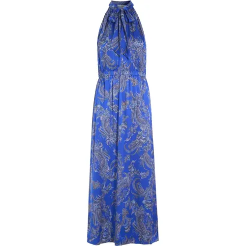 Blaues Paisley Halterneck Sommerkleid , Damen, Größe: L - Dea Kudibal - Modalova