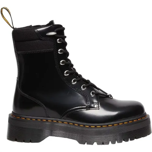 Leather Ankle Boots, Street Style, Rubber Sole, Lace Closure , female, Sizes: 3 UK - Dr. Martens - Modalova