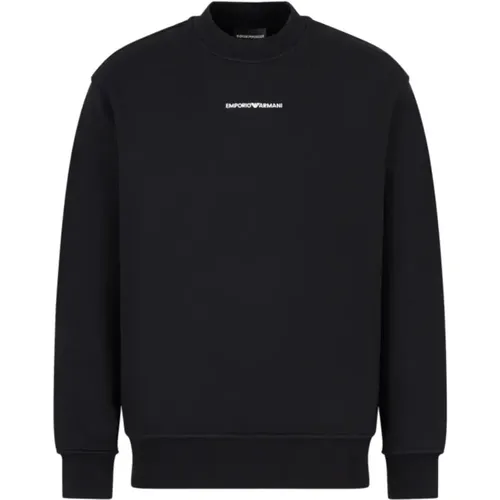 Schwarzer Logo-Sweatshirt , Herren, Größe: L - Emporio Armani - Modalova
