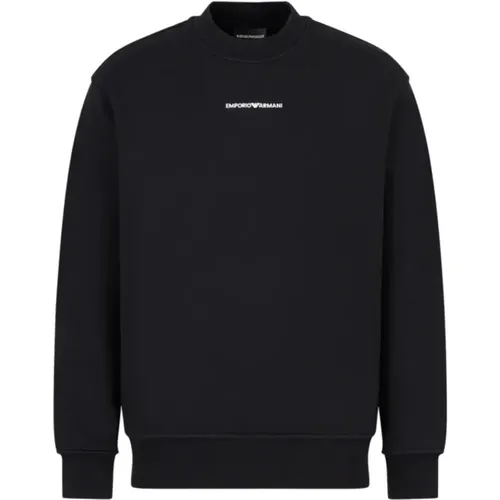 Schwarzer Logo-Sweatshirt , Herren, Größe: XL - Emporio Armani - Modalova