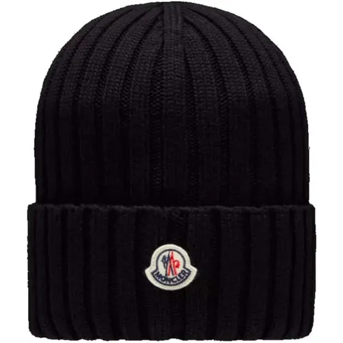 Gerippte Strickwollmütze Moncler - Moncler - Modalova