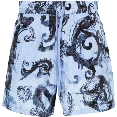 Watercolour Couture Shorts , male, Sizes: M, L - Versace Jeans Couture - Modalova