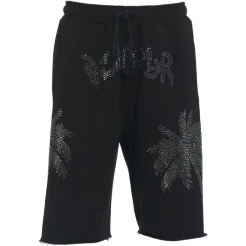 Fleece Bermuda Shorts with Details , male, Sizes: S - Disclaimer - Modalova