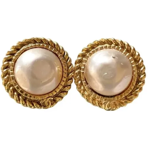 Pre-owned Metal earrings , female, Sizes: ONE SIZE - Chanel Vintage - Modalova