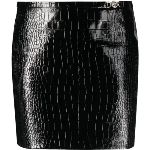 Minirock aus Krokodilleder Versace - Versace - Modalova