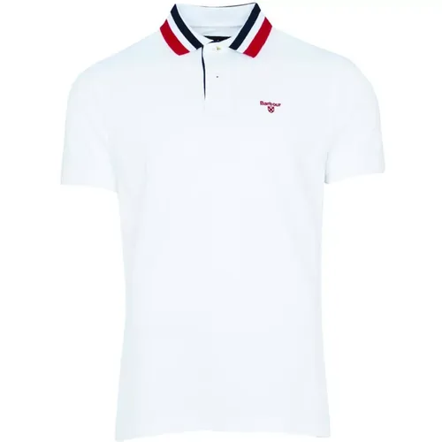 Hawkeswater Tipped Polo with Retro Stripe , male, Sizes: M - Barbour - Modalova