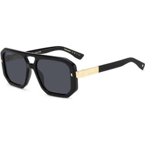 Frame Grey Lens Sunglasses , male, Sizes: 56 MM - Dsquared2 - Modalova