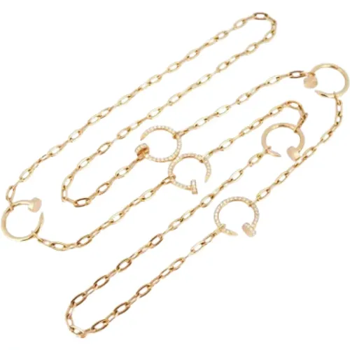 Pre-owned Rose Gold necklaces , female, Sizes: ONE SIZE - Cartier Vintage - Modalova