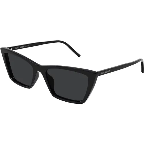 Grey Mica Thin SUN Sunglasses , female, Sizes: 54 MM - Saint Laurent - Modalova