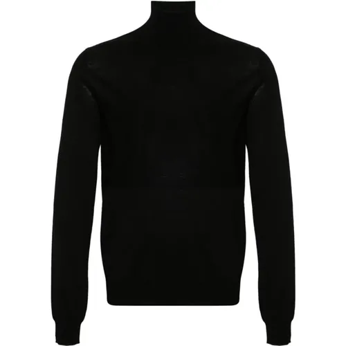 Schwarzer Feinstrickpullover Mit Rollkragen , Herren, Größe: XL - Jil Sander - Modalova