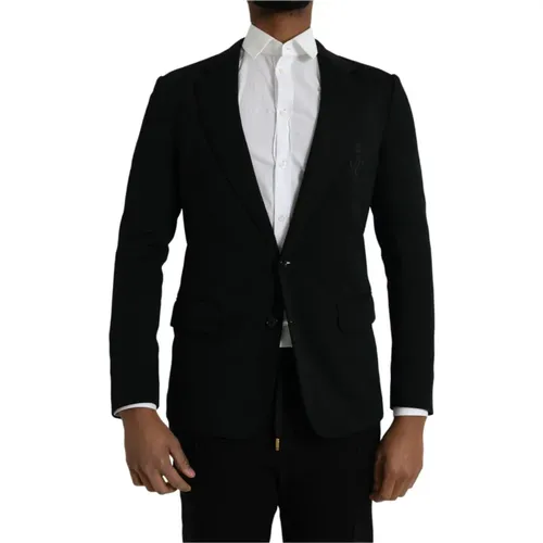 Wool Suit Slim Fit , male, Sizes: M - Dolce & Gabbana - Modalova