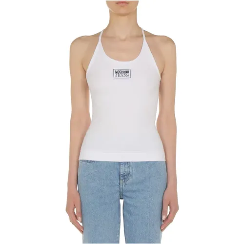 Weiße Damen-Top , Damen, Größe: XS - Moschino - Modalova