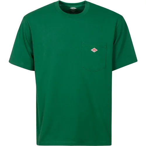Grünes Taschen T-Shirt , Herren, Größe: M - Danton - Modalova