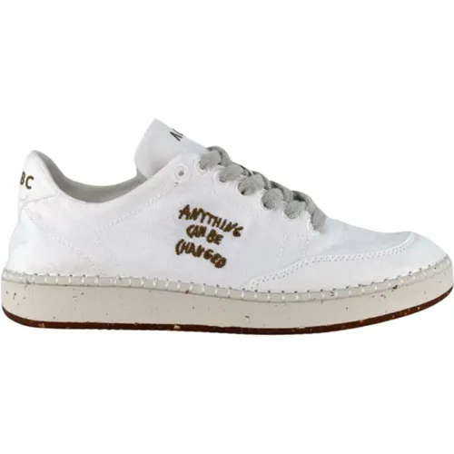 Canvas Sneakers Soft Cotton Side Writing , male, Sizes: 10 UK, 11 UK, 9 UK, 8 UK, 7 UK - Acbc - Modalova