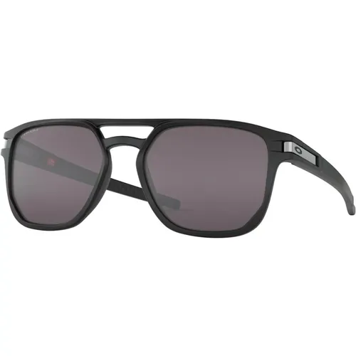Matte Schwarze Sonnenbrille mit Prizm , Herren, Größe: 54 MM - Oakley - Modalova
