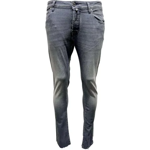 Slim Mid Grey Jeans , male, Sizes: W37, W33, W36, W32 - Jacob Cohën - Modalova