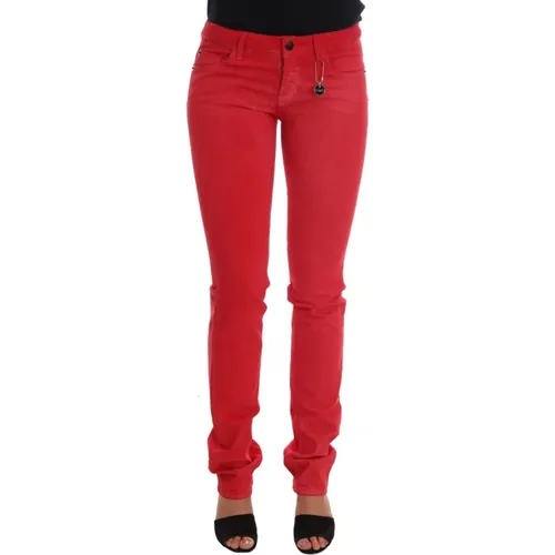 Rote Schmale Designer Jeans - Costume National - Modalova