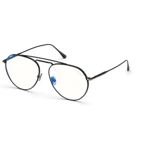 Stilvolle matte schwarze Herrenbrille , Herren, Größe: 56 MM - Tom Ford - Modalova