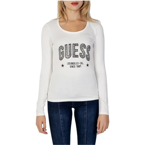 Damen Weißes Print T-Shirt Guess - Guess - Modalova