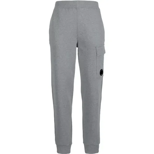 Diagonal Raised Fleece Cargo Sweatpants , male, Sizes: L, S, XL, M - C.P. Company - Modalova