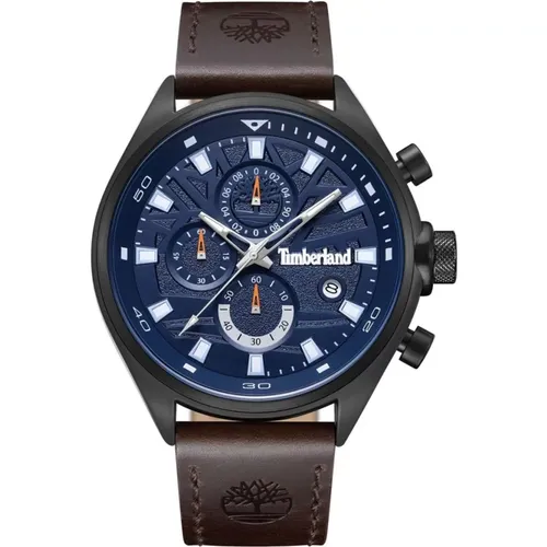 Braune Lederuhr Quarz Analog - Timberland - Modalova