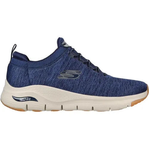 Archfit Sneakers with Mesh , male, Sizes: 11 UK, 12 UK, 9 UK, 13 1/2 UK, 8 UK, 7 UK, 14 1/2 UK, 10 UK, 6 UK - Skechers - Modalova