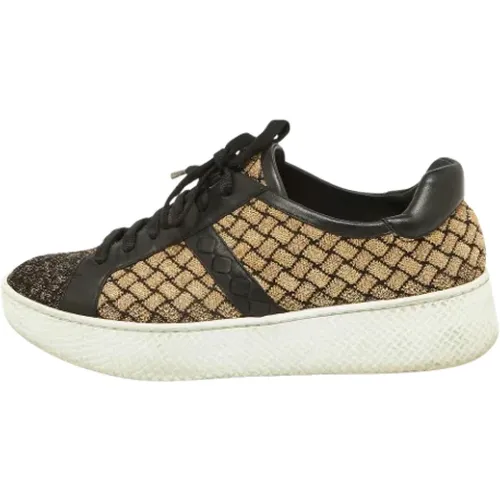 Pre-owned Leather sneakers , female, Sizes: 6 1/2 UK - Bottega Veneta Vintage - Modalova