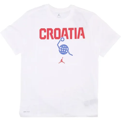 Kroatien Basketball Team Tee Weiß , Herren, Größe: M - Jordan - Modalova