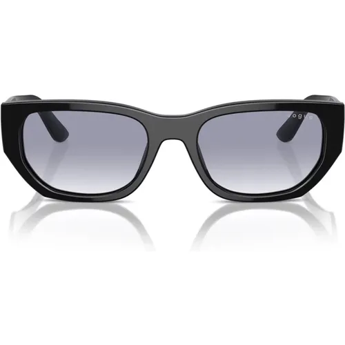 Moderne Rechteckige Sonnenbrille mit Logo , unisex, Größe: 53 MM - Vogue - Modalova