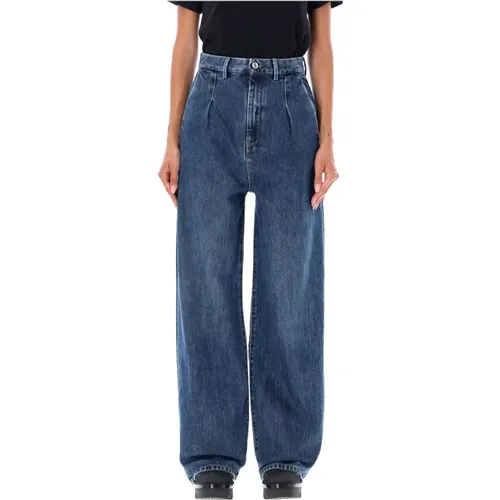 Pinced Denim Jeans , female, Sizes: W25, W24 - Loulou Studio - Modalova