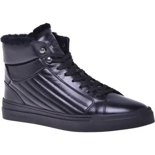 Trainers in quilted leather and leather , male, Sizes: 8 1/2 UK, 12 UK, 5 UK, 9 UK, 11 UK, 7 UK, 10 UK, 7 1/2 UK, 8 UK, 6 UK - Baldinini - Modalova