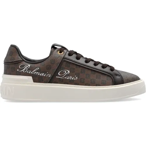 Sneakers mit Monogramm , Damen, Größe: 37 EU - Balmain - Modalova