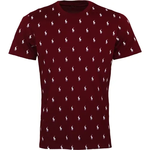 Allover Print Pyjama T-Shirt , Herren, Größe: XL - Ralph Lauren - Modalova