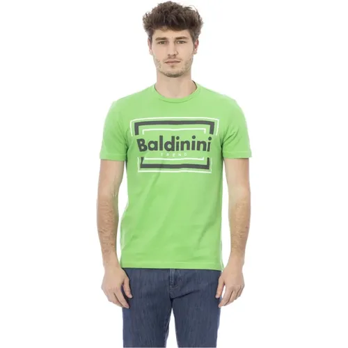 Trendiges Herren T-Shirt mit Logo-Muster , Herren, Größe: L - Baldinini - Modalova