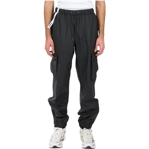 Utility Cargo Pants with Elastic Waist , male, Sizes: L, XL - Rains - Modalova