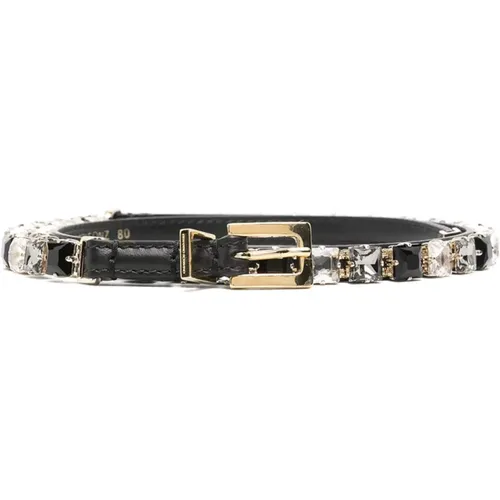 Stylish Leather Belt with Unique Design , female, Sizes: 75 CM - Ermanno Scervino - Modalova