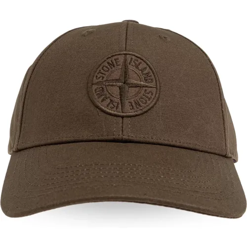 Cap with logo , male, Sizes: ONE SIZE - Stone Island - Modalova