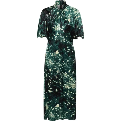 Rain Forest Splash Print Dress , female, Sizes: 2XL - Soaked in Luxury - Modalova