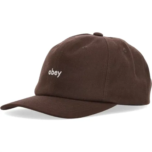 Classic Snapback Cap Dark Chocolate , male, Sizes: ONE SIZE - Obey - Modalova