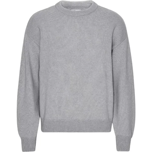 Heather Grey Merino Wool Crew Sweater , male, Sizes: L, S, XS - Colorful Standard - Modalova