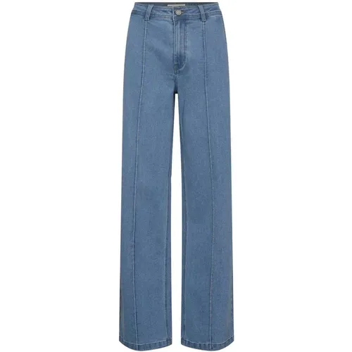 Hellblaue Denim Wide Leg Jeans , Damen, Größe: L - Sofie Schnoor - Modalova