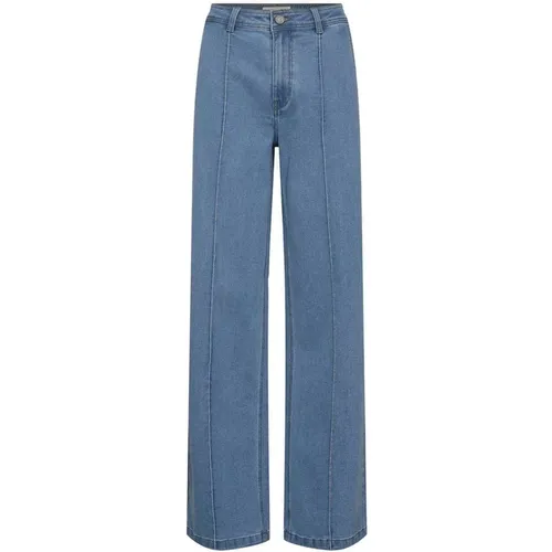 Hellblaue Denim Wide Leg Jeans , Damen, Größe: M - Sofie Schnoor - Modalova