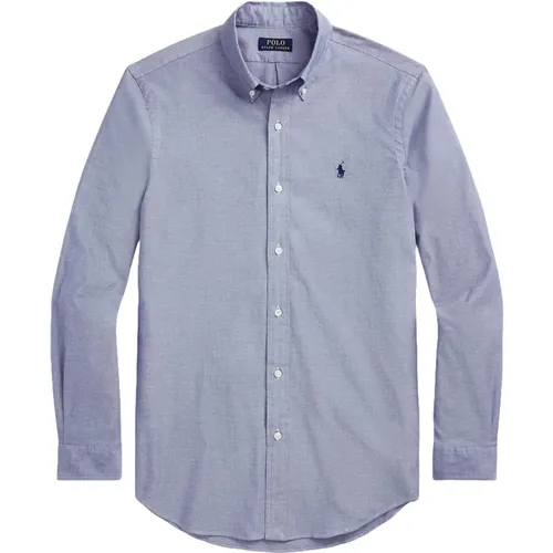 Blaues Button-Down Hemd , Herren, Größe: L - Ralph Lauren - Modalova