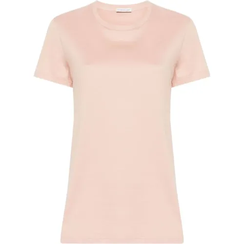 Rosa T-Shirts und Polos Leichtes Jersey , Damen, Größe: M - Moncler - Modalova