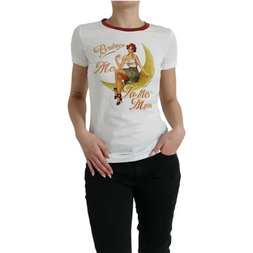 T-Shirts , Damen, Größe: 2XS - Dolce & Gabbana - Modalova