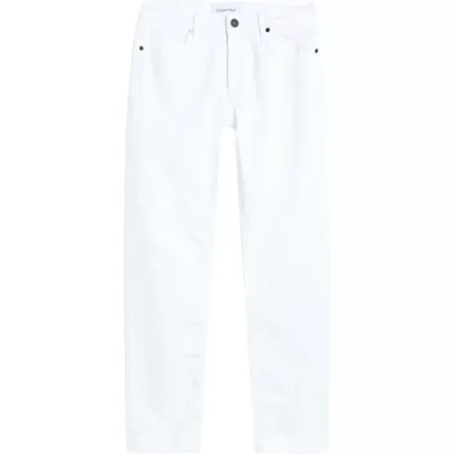 Weiße Slim Ankle Jeans für Frauen , Damen, Größe: W27 - Calvin Klein - Modalova