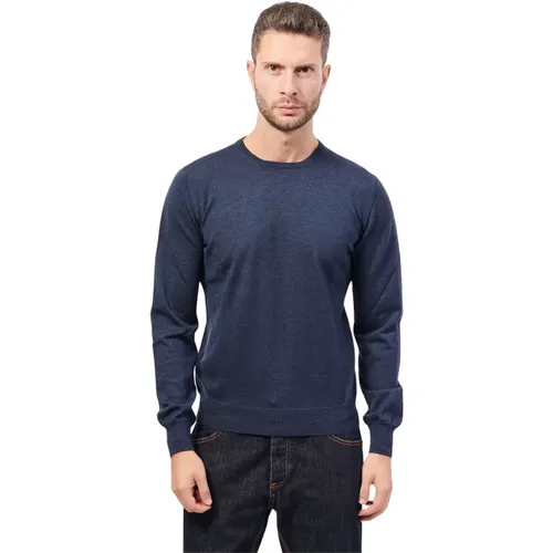 Blauer Pullover aus Geelong-Wolle , Herren, Größe: XL - Gran Sasso - Modalova