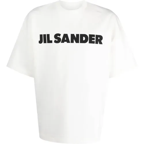 Porzellan Logo T-Shirt , Herren, Größe: L - Jil Sander - Modalova